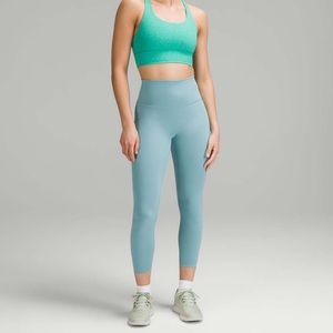 NWT Lululemon Wunder Train HR Tight 25” with Pockets Tidal Teal Size 2